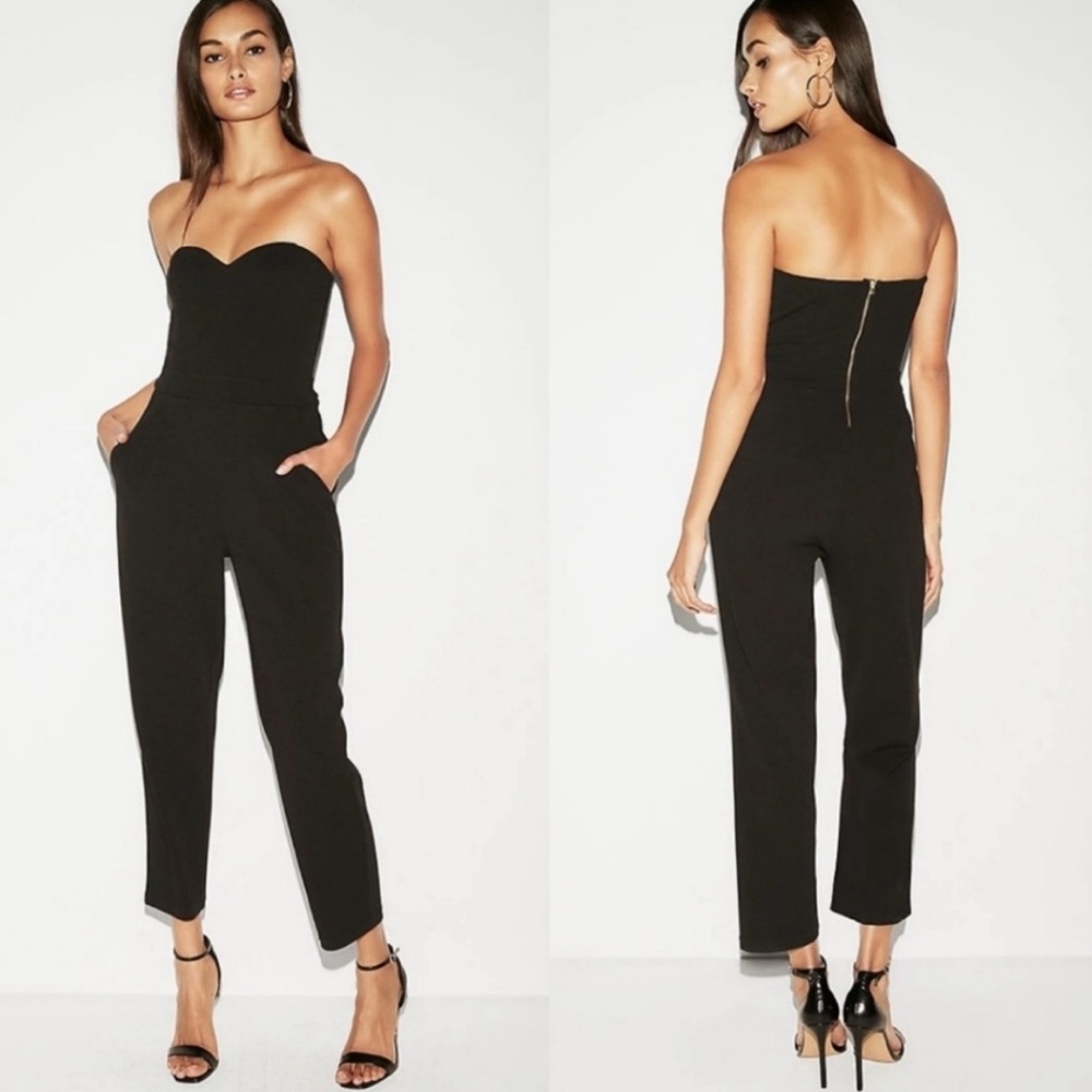 Strapless jumpsuit black size 4
